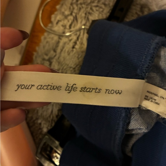 Lorna Jane Life XS Blue Elastic Waist Soft Jogger Track Pants Pockets viscose - Picture 6 of 7